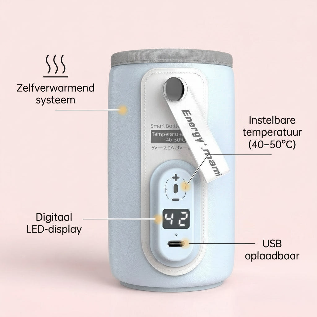 On-The-Go Baby Flessenwarmer – Draagbaar, Snel & Veilig Verwarmen
